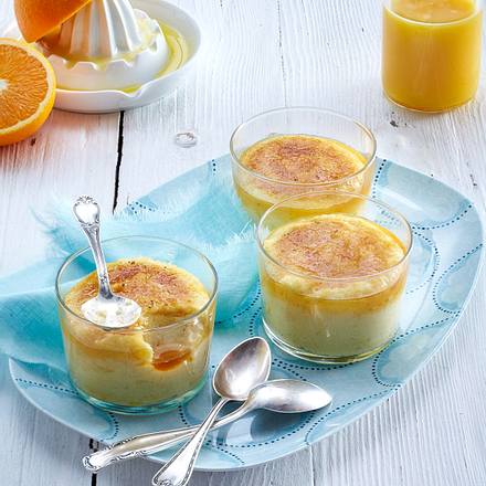 Grießbrei brûlée mit Orangen Rezept Grießbrei brûlée mit Orangen Rezept