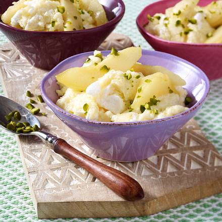 Grießbrei mit karamellisierten Birnen Rezept Grießbrei mit karamellisierten Birnen Rezept