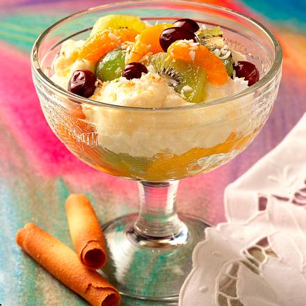 Grießpudding mit Tropic- Cocktail Rezept Grießpudding mit Tropic- Cocktail Rezept