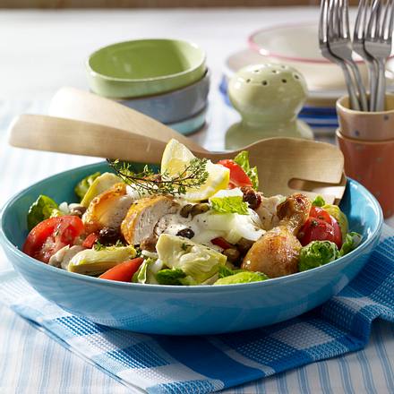 Grillhähnchen-Salat mit Blitz-Aioli Rezept