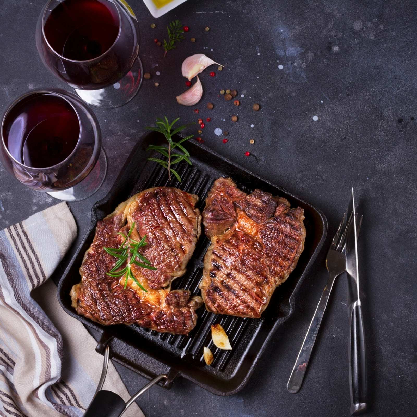 | Steaks, Die Co. LECKER Fisch beste und Grillpfanne für