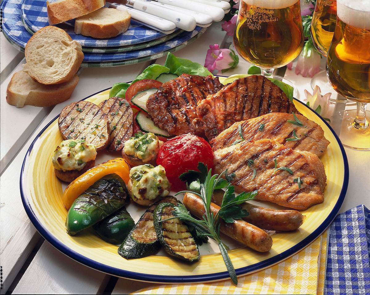 Grillteller mit Gemüse Rezept