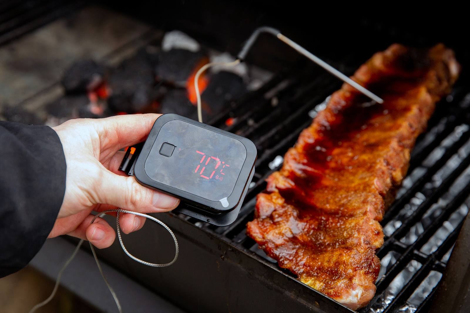 Wireless Digital Bbq Thermometer Essen Grill Smoker Fleisch