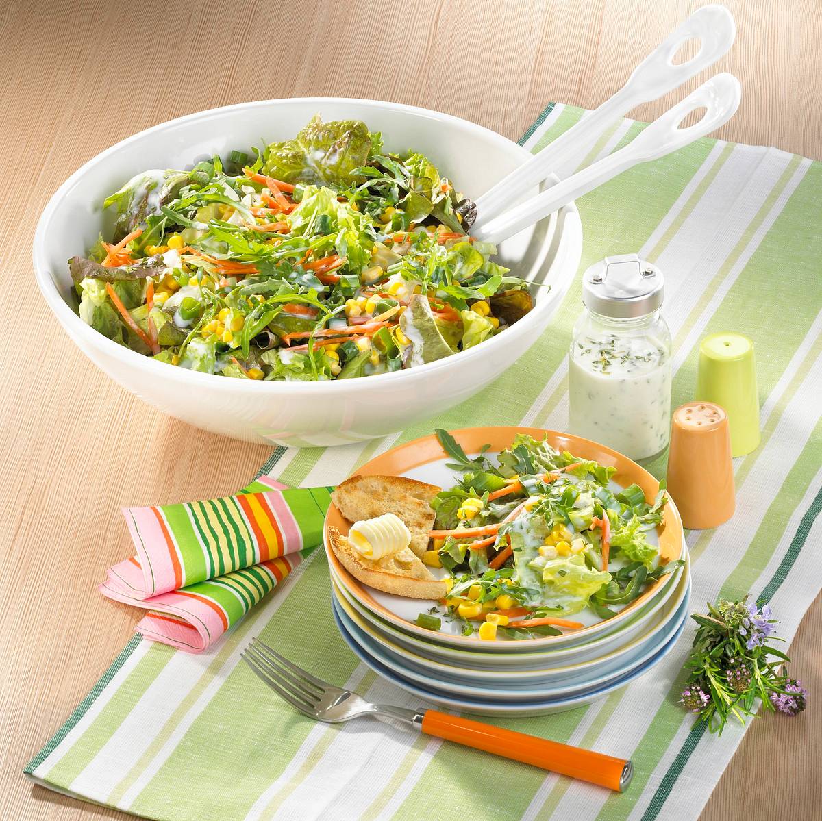 Großer grüner Salat Rezept