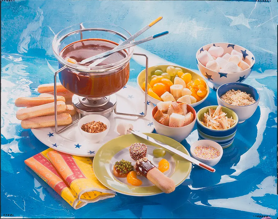 Großes Silvester Schoko-Fondue Rezept