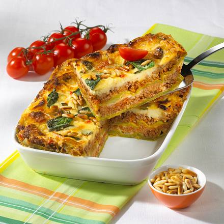 Grün-Weiß-Rot-Lasagne Rezept Grün-Weiß-Rot-Lasagne Rezept