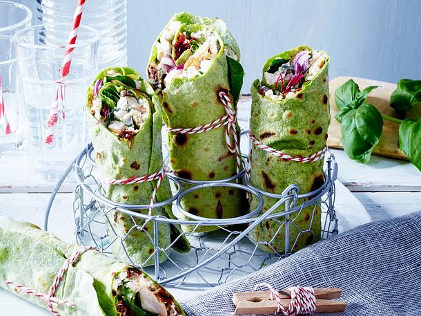 Grüne Hähnchenwraps Rezept