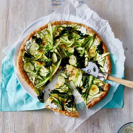 Grüne Quinoa-Pizza Rezept