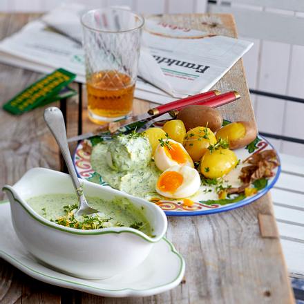Grüne Soße mit Pellkartoffeln und Eiern Rezept Grüne Soße mit Pellkartoffeln und Eiern Rezept
