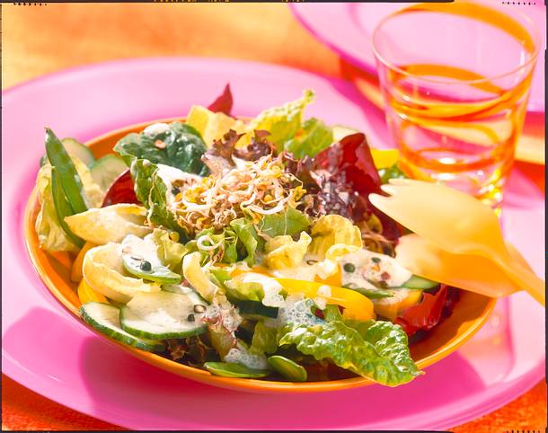 Grüner Sommersalat Rezept Grüner Sommersalat Rezept