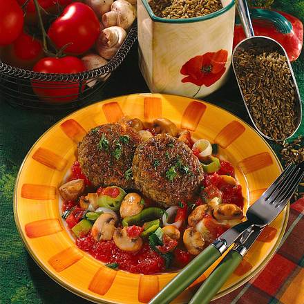 Grünkern-Frikadellen mit Tomatensoße Rezept