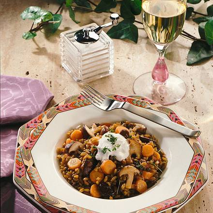 Grünkern mit Schiitake Rezept Grünkern mit Schiitake Rezept