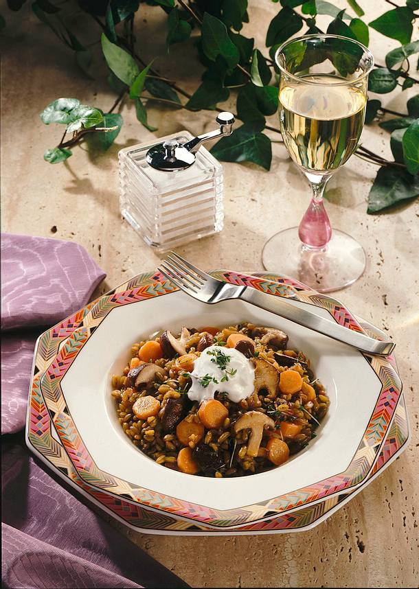 Grünkern mit Schiitake Rezept Grünkern mit Schiitake Rezept