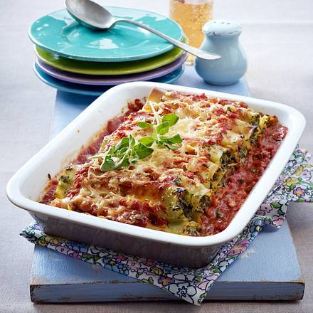 Grünkohl-Cannelloni mit Tomatensoße Rezept