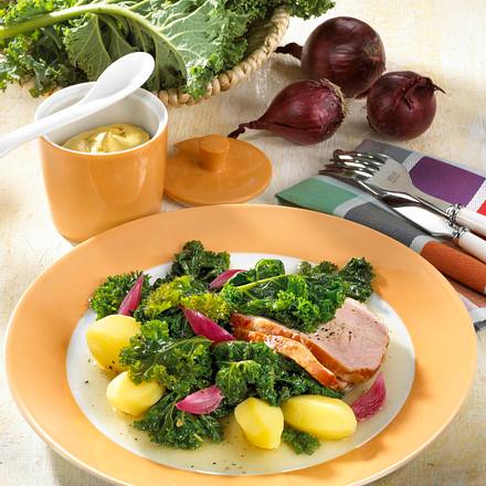 Grünkohl mit Kasseler Rezept Grünkohl mit Kasseler Rezept