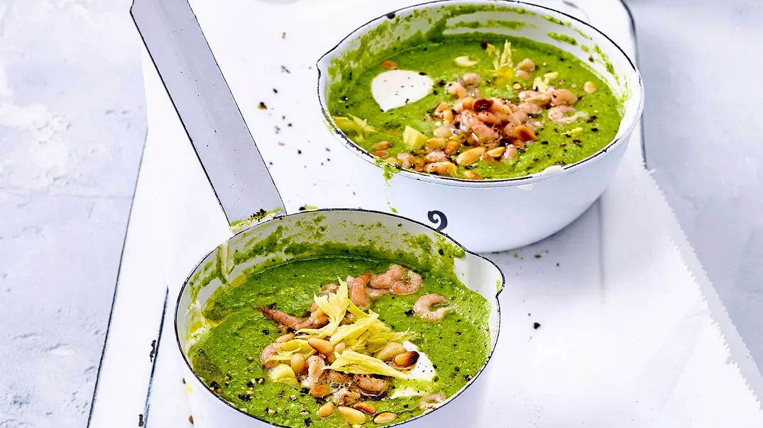 Grüne Gazpacho mit Krabben Rezept - Foto: LECKER @ Bauer Media Group Grüne Gazpacho mit Krabben Rezept - Foto: LECKER @ Bauer Media Group