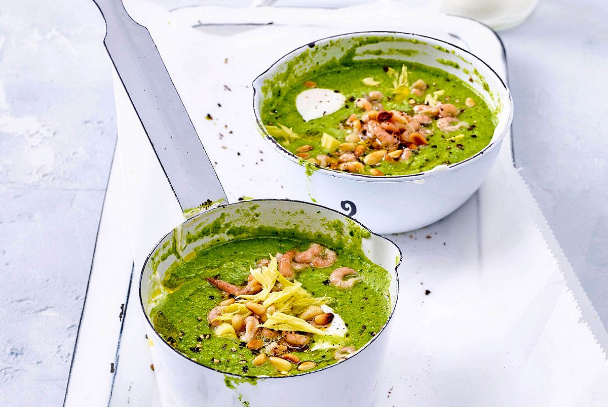 Grüne Gazpacho mit Krabben Rezept