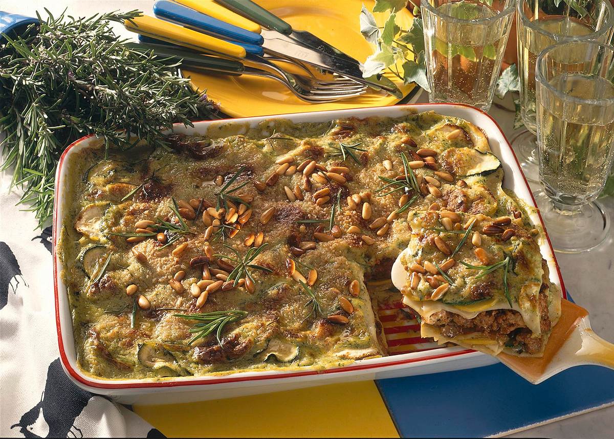 Grüne Lasagne mit Lammhack Rezept