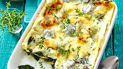 Grüne Lasagne mit zweierlei Ziegenkäse Rezept - Foto: LECKER @ Bauer Media Group