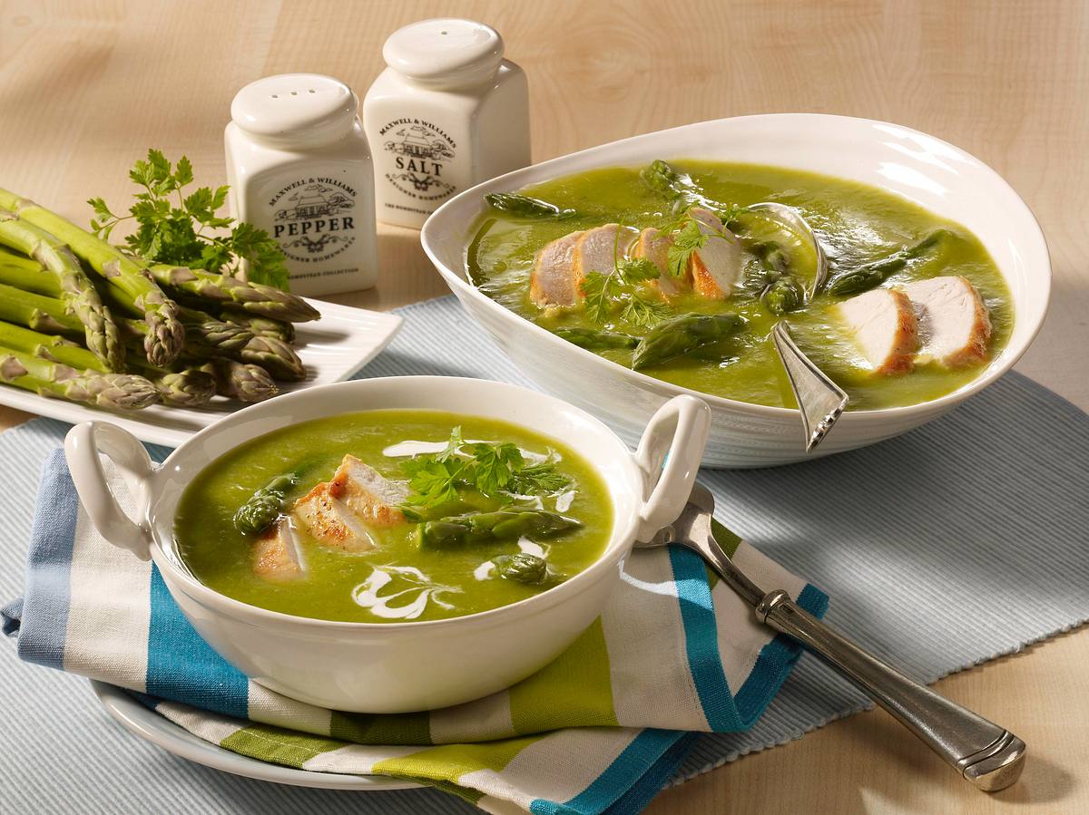 Grüne Spargelcremesuppe Rezept