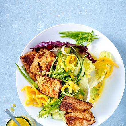 Gurken Mango Salat Mit Mariniertem Rauchertofu Rezept Lecker