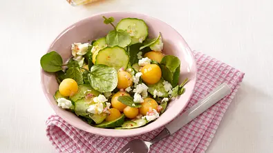 Gurken-Melonen-Salat mit Schafskäse Rezept - Foto: LECKER @ Bauer Media Group