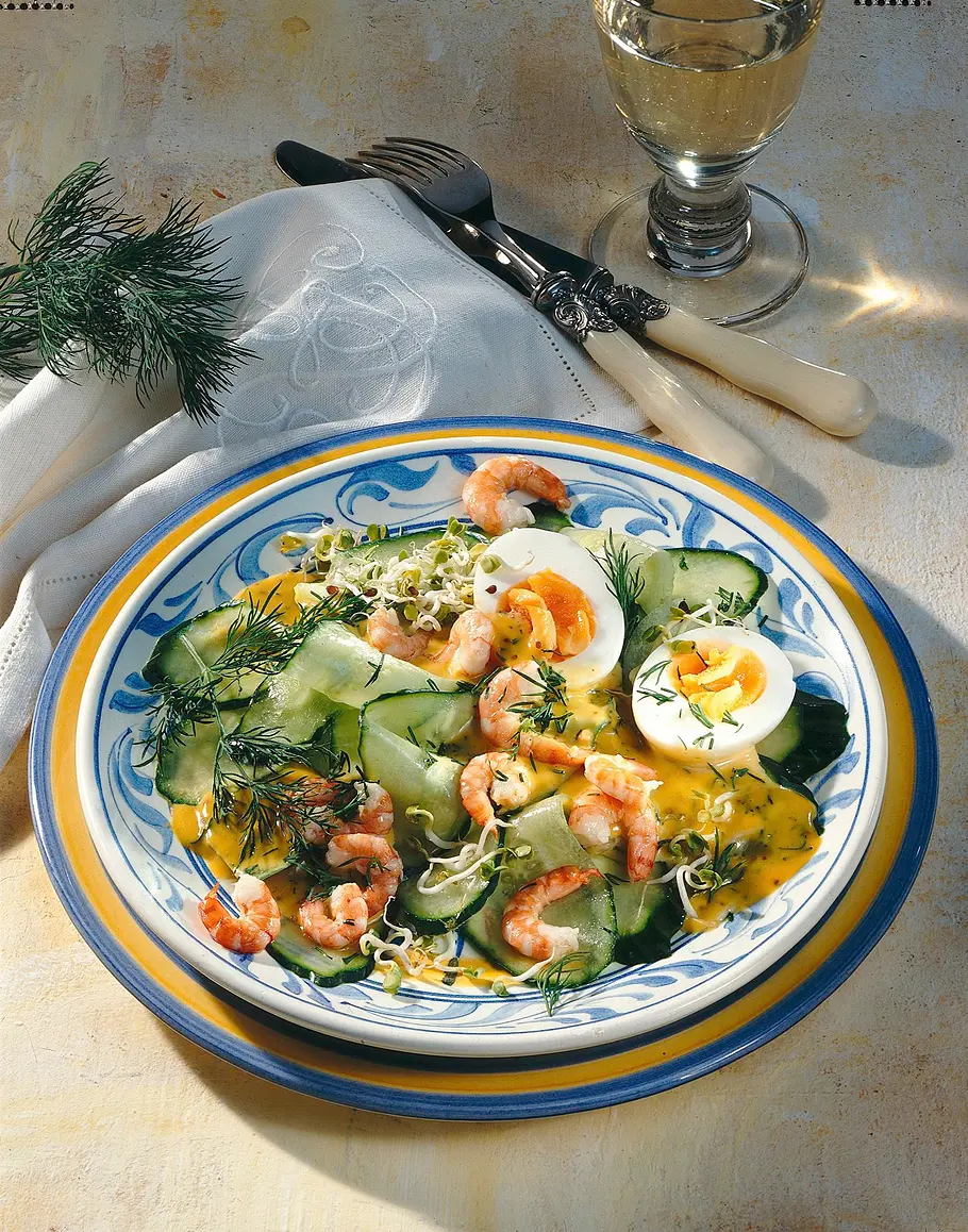 Gurkensalat mit Krabben Rezept Gurkensalat mit Krabben Rezept