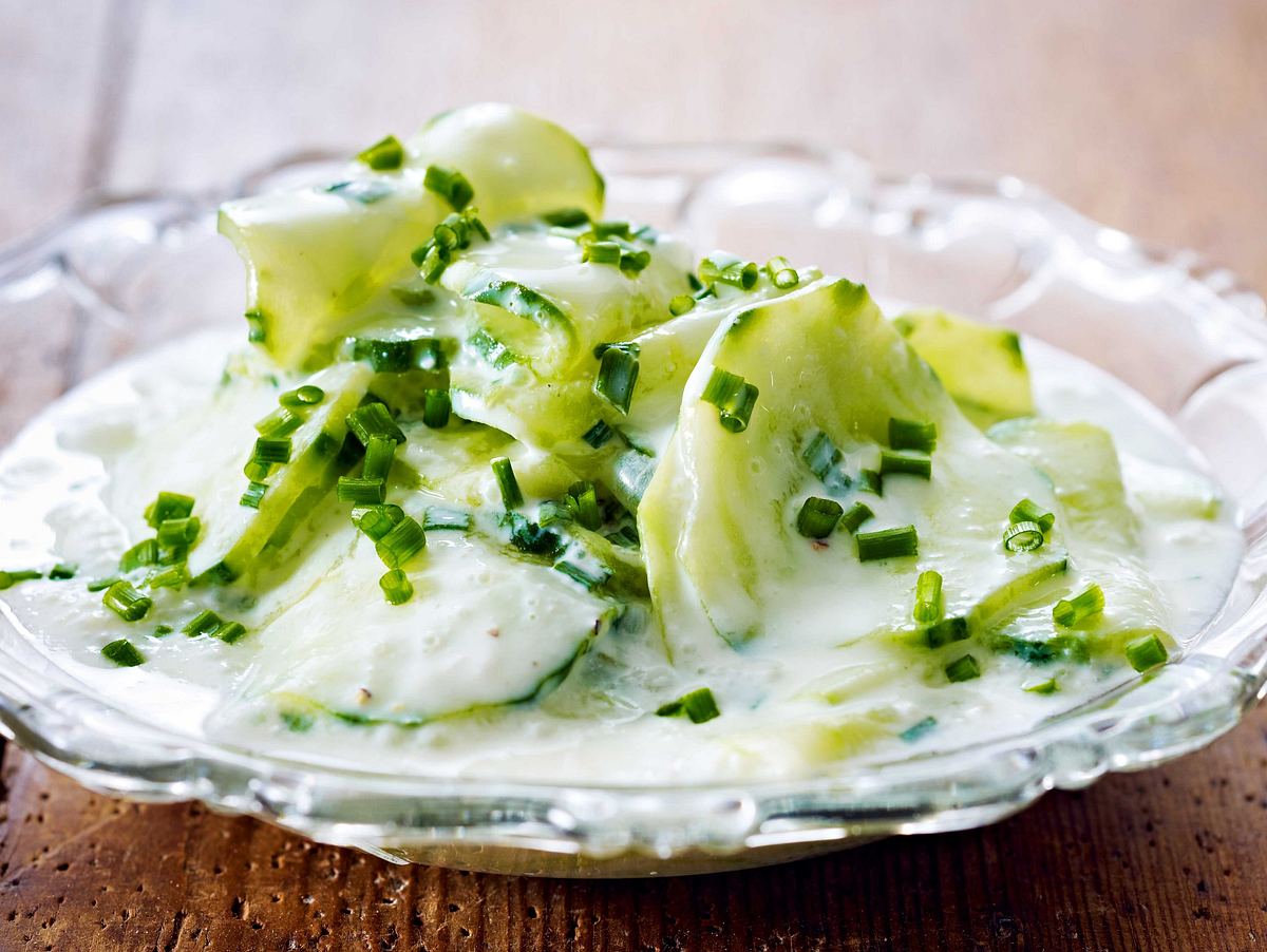 Gurkensalat mit Sahne Rezept