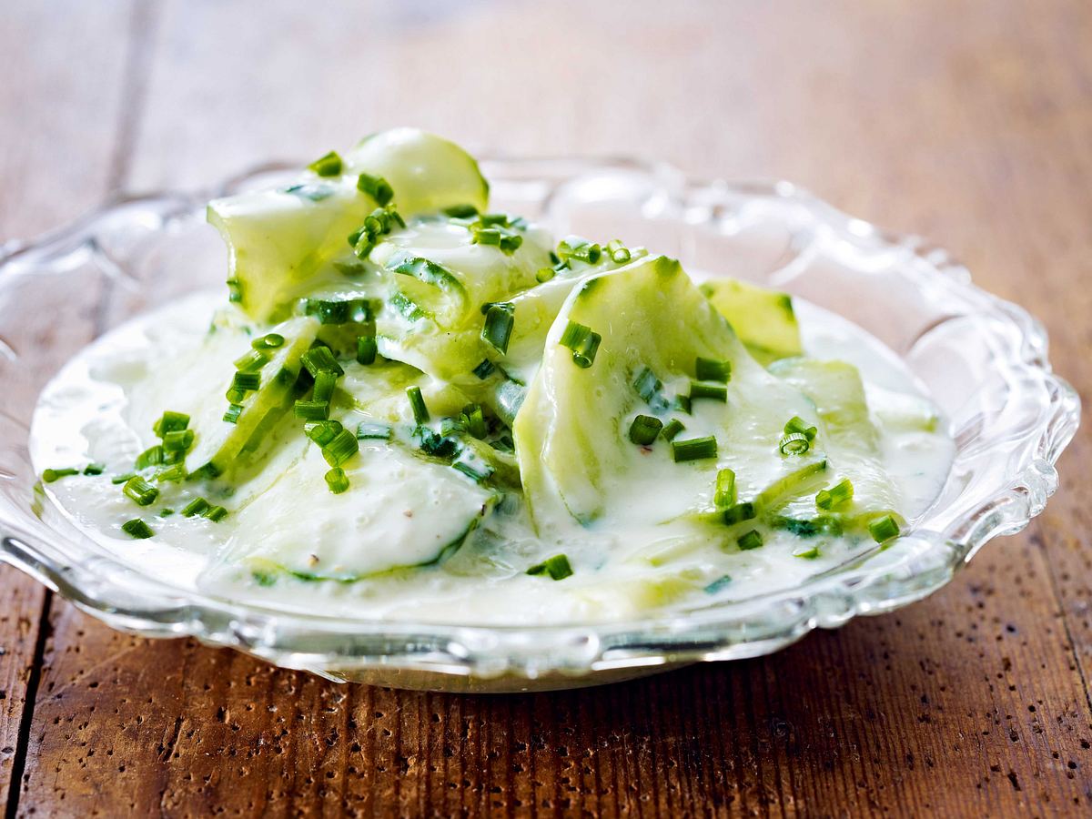 Gurkensalat mit Sahne Rezept