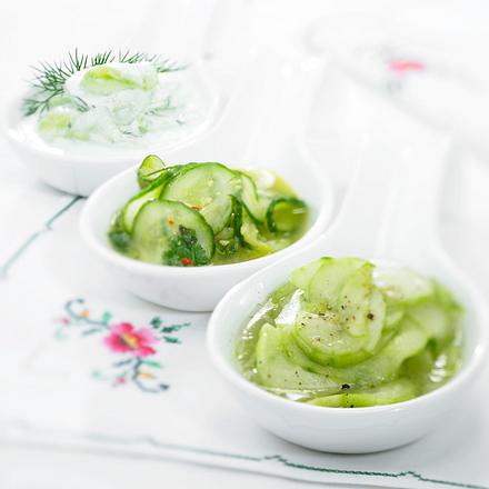 Gurkensalat-Trio Rezept Gurkensalat-Trio Rezept