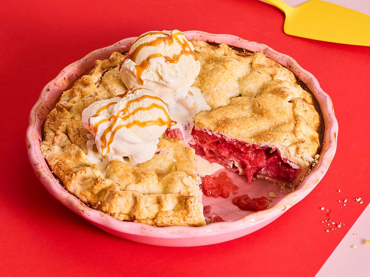 Gut ver(s)deckter Pink Pie Rezept