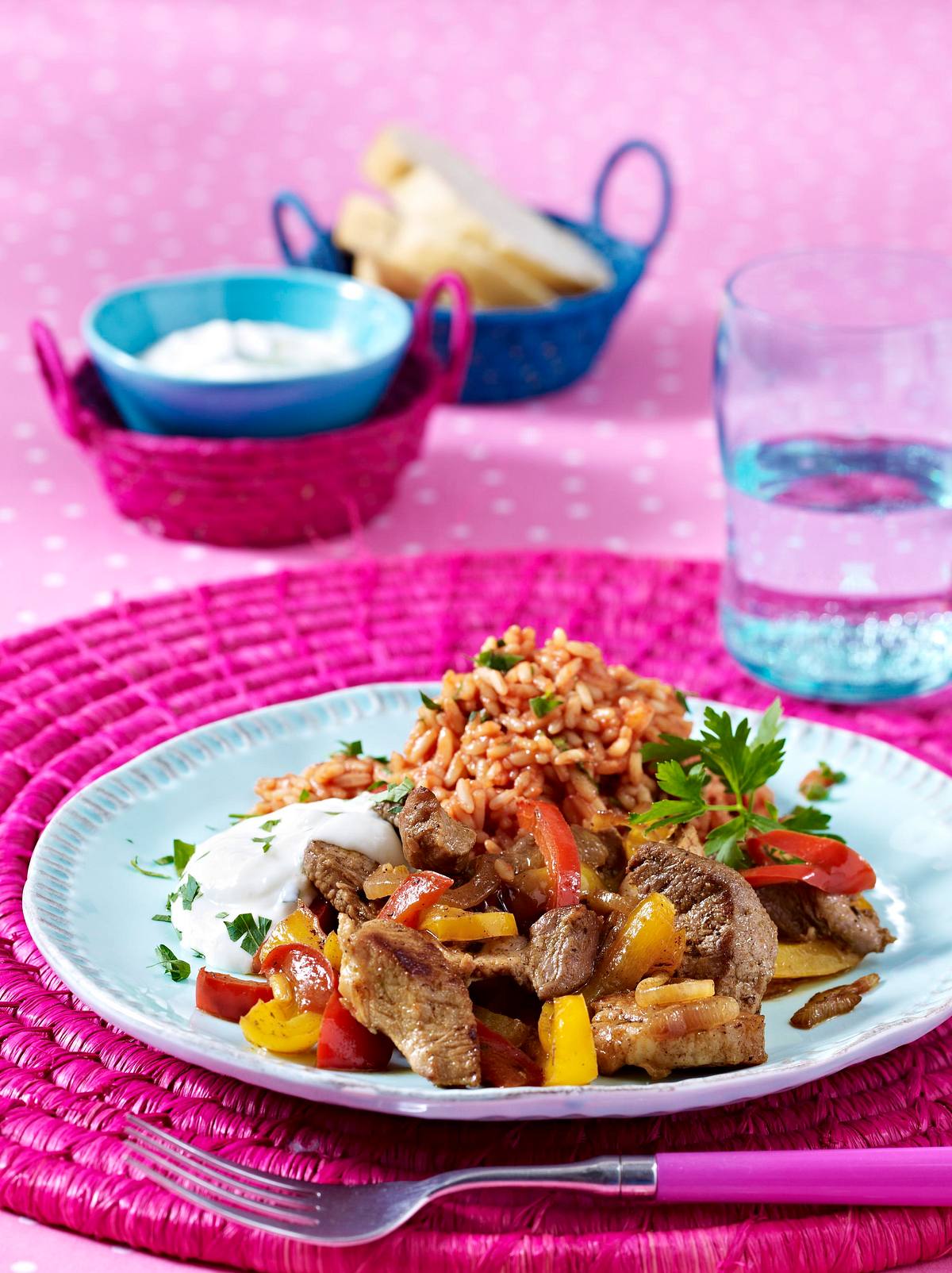 Gyros mit Tomatenreis Rezept