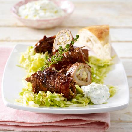 Gyros-Röllchen mit Spitzkrautsalat Rezept