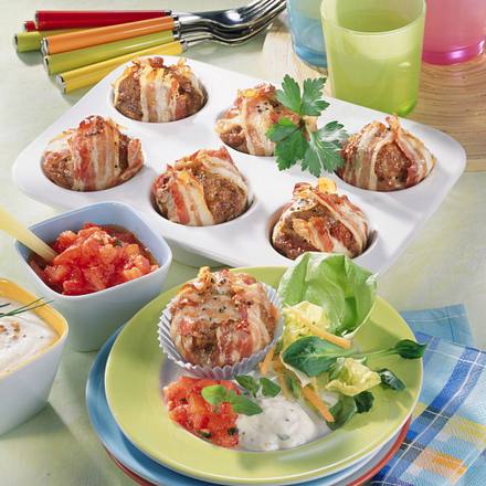 Hack-Muffins in Baconhülle Rezept Hack-Muffins in Baconhülle Rezept