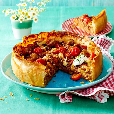 Hack-Pie à la Stroganoff mit Gurken-Apfel-Salsa Rezept Hack-Pie à la Stroganoff mit Gurken-Apfel-Salsa Rezept
