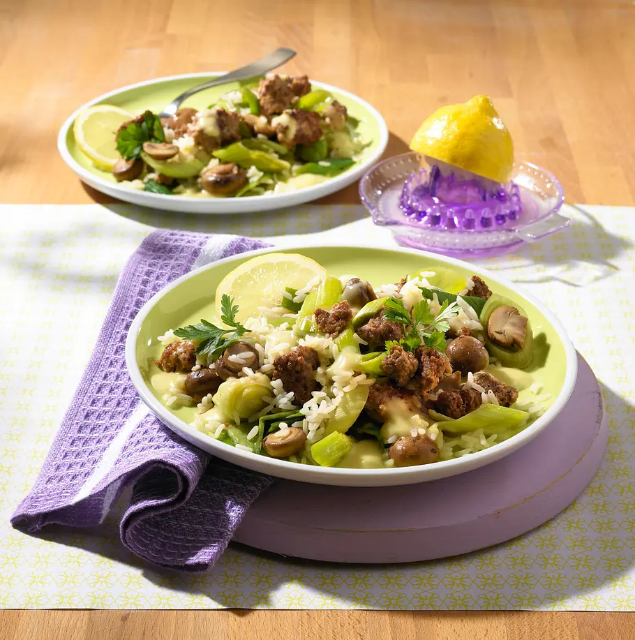 Hack-Reis-Pfanne Rezept