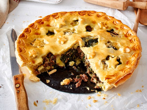 Hack-Spinat-Pie Rezept