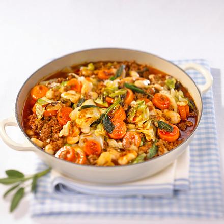 Hack-Weißkohl-Kasserole Rezept