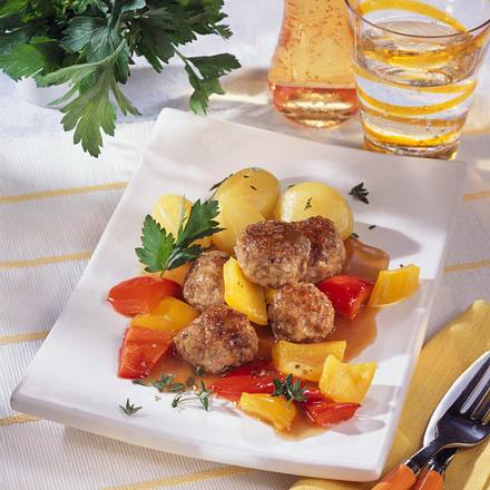 Hackbällchen mit Paprika Rezept Hackbällchen mit Paprika Rezept