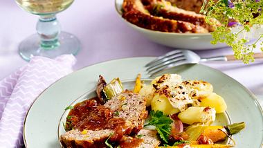 Hackbraten mit Apfel-Bacon-Jam Rezept - Foto: House of Food / Bauer Food Experts KG