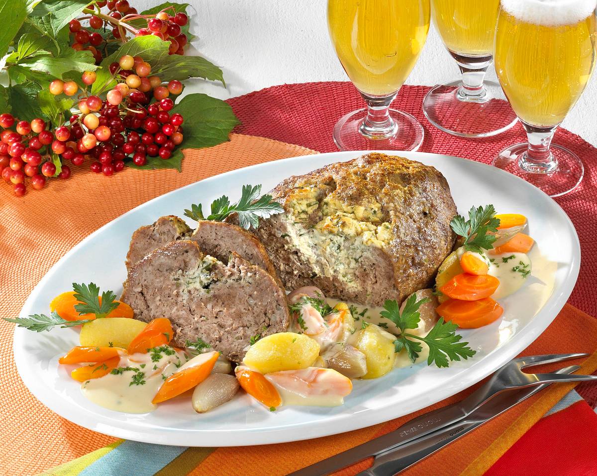 Hackbraten mit Füllung Rezept