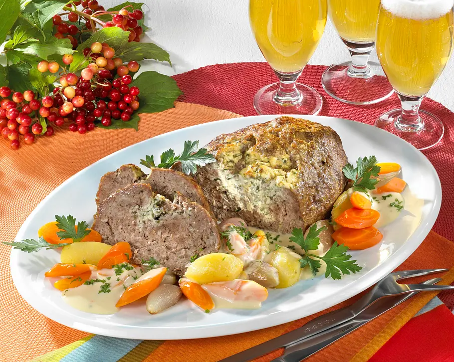 Hackbraten mit Füllung Rezept