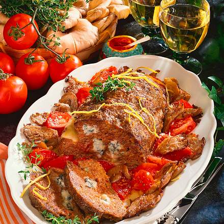 Hackbraten mit Gorgonzola Rezept