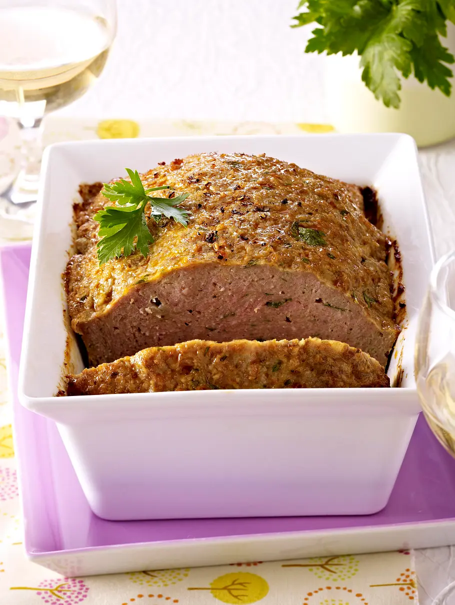 Hackbraten mit Petersilie und Kerbel Rezept Hackbraten mit Petersilie und Kerbel Rezept