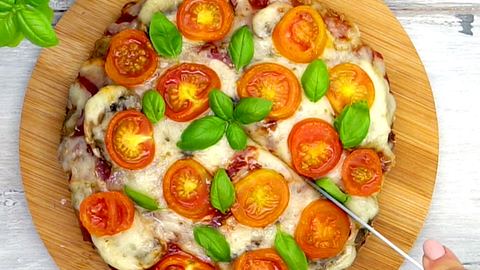 Hackfleisch-Pizza