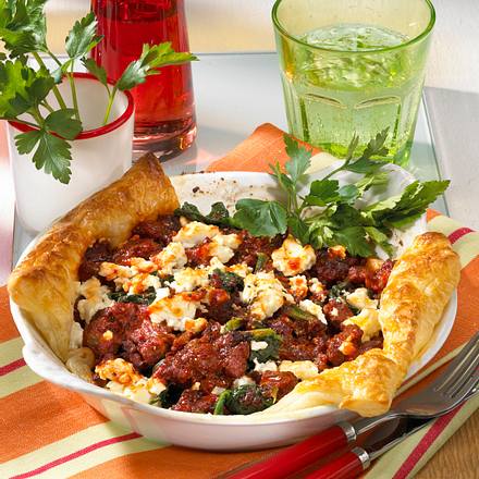 Hackfleisch-Spinat-Quiche Rezept Hackfleisch-Spinat-Quiche Rezept