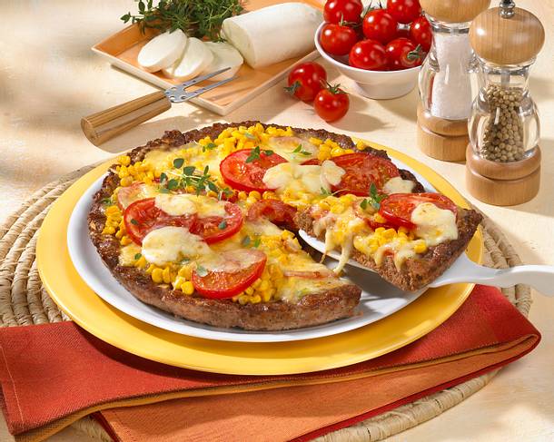 Hackquiche mit Tomaten und Mozzarella Rezept Hackquiche mit Tomaten und Mozzarella Rezept