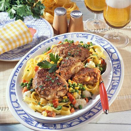 Hacksteaks à la Cordon bleu Rezept