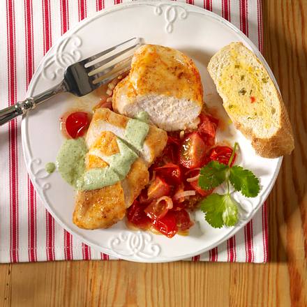 Hähnchen auf schneller Kräutersoße Rezept Hähnchen auf schneller Kräutersoße Rezept
