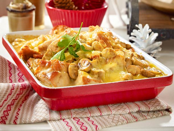 Hähnchen-Champignon-Auflauf Rezept Hähnchen-Champignon-Auflauf Rezept